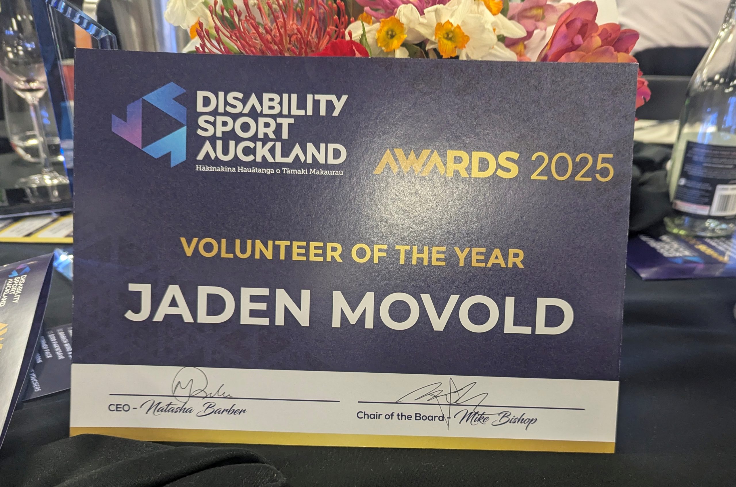 2025 Disability Sport Auckland Volunteer of the Year